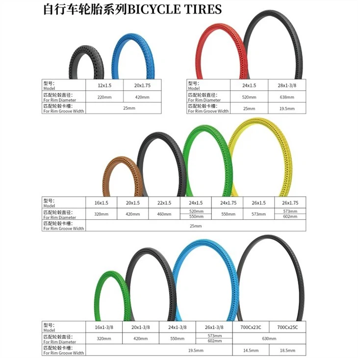 solid bicycle tyres